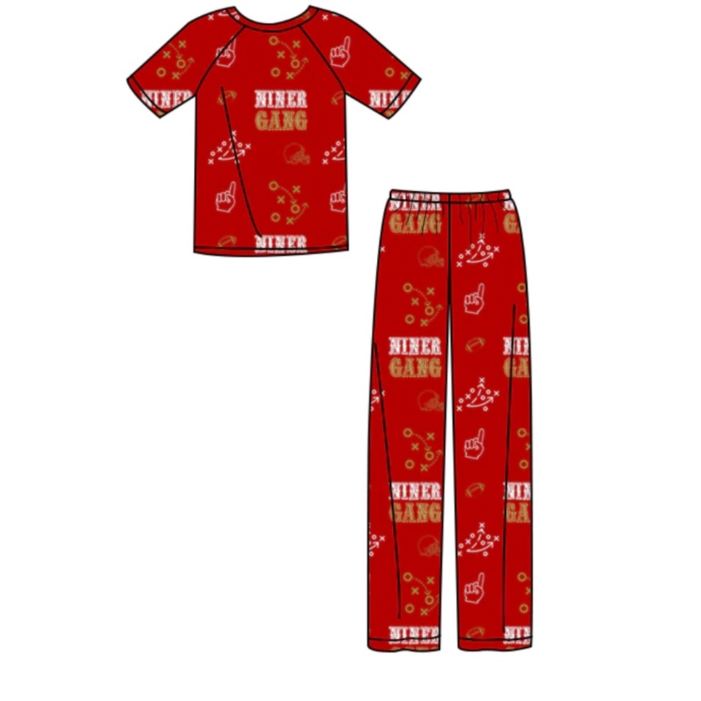 New San Francisco 49ers Bamboo Pajamas size XL Niners
